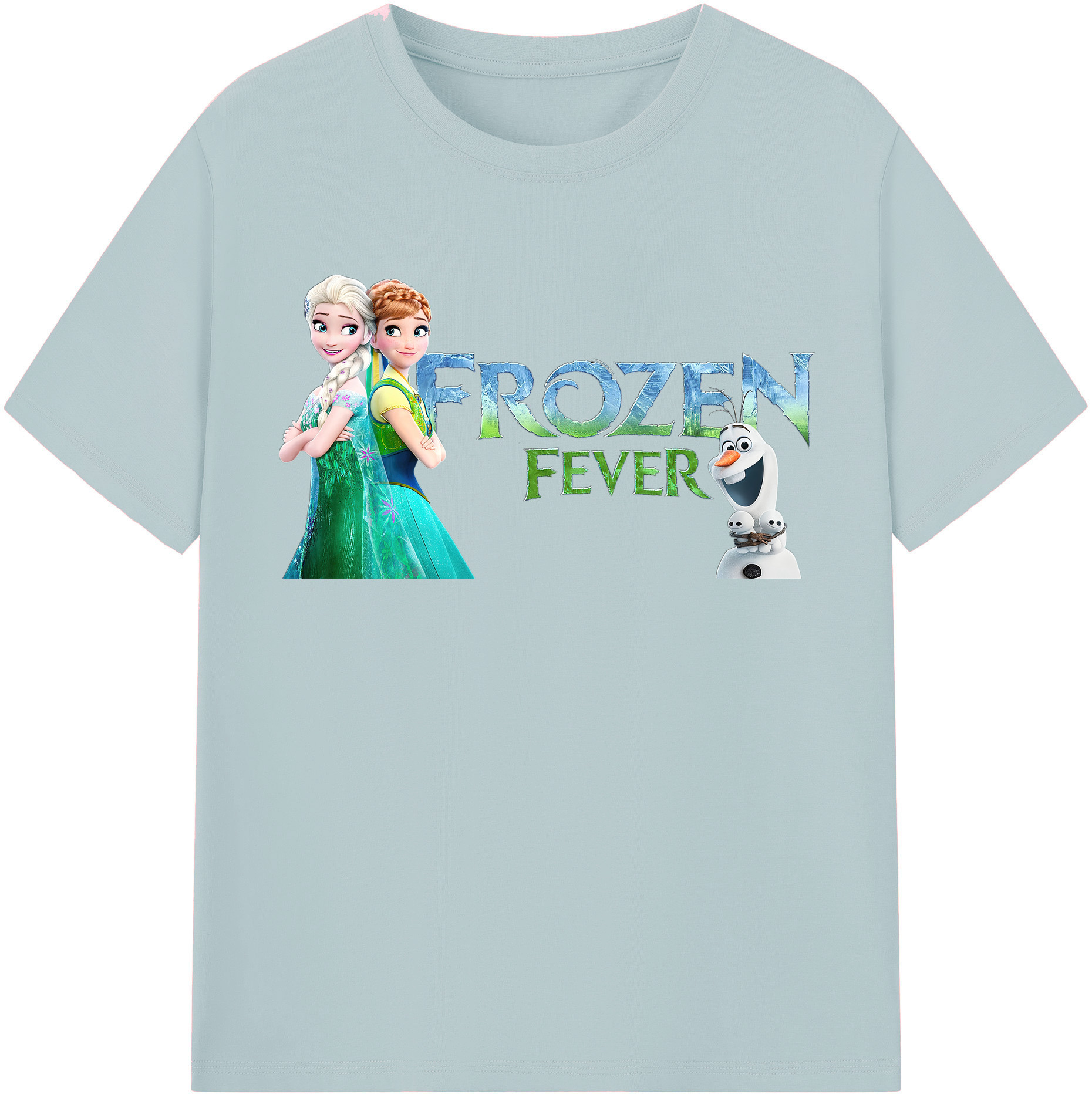 （画像用） アナと雪の女王 アンナ エルサ Frozen Anna Elsa 綿100％半袖Tシャツ（フロントプリント）